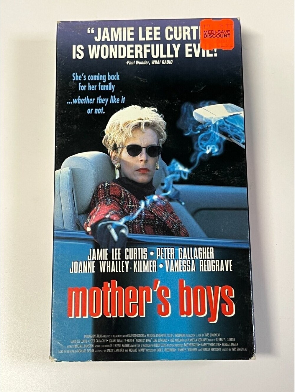 Mother's Boys VHS Tape Standard Edition Jamie Lee Curtis 1994 Thriller